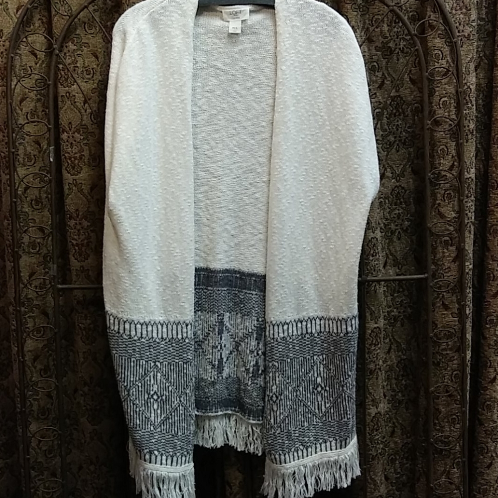 Ann Taylor LOFT Sleeveless Open Cardigan Size Medium / Large